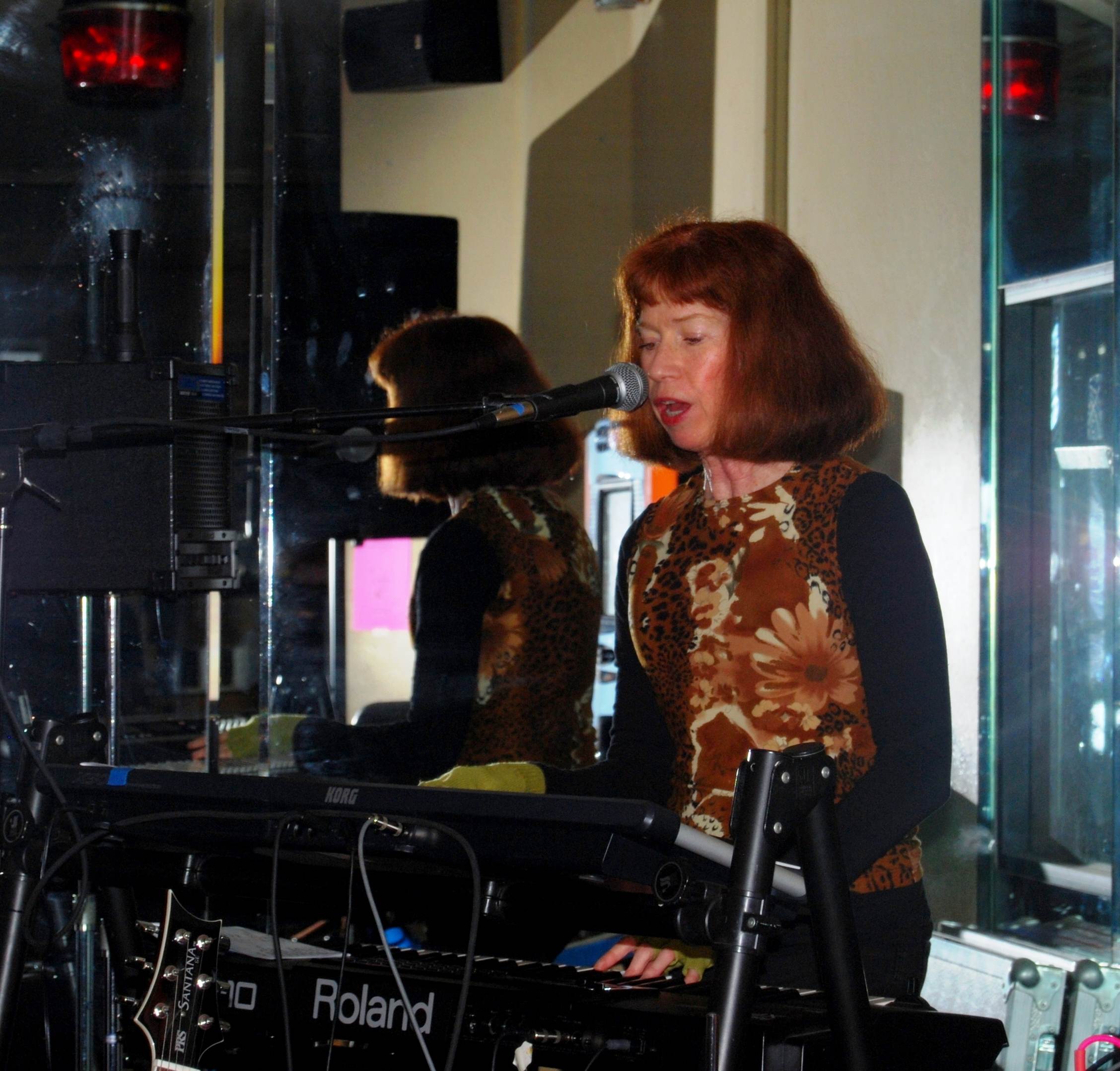 Jeanne playing with "the band"